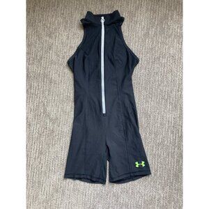 Women's Small Under Armour Always On One Piece Zip up Bodysuit Black